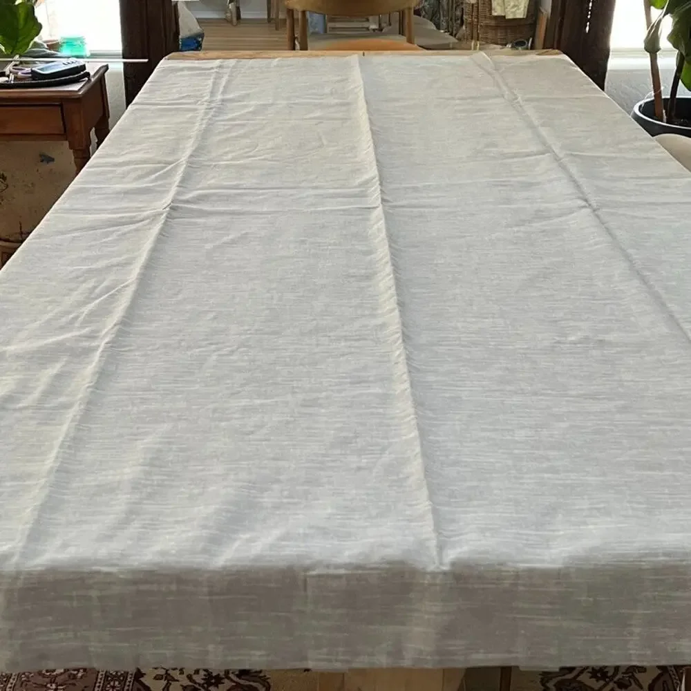 2 Pottery Barn Gray Blackout Lining Curtain Panels 50x84 Linen Blend